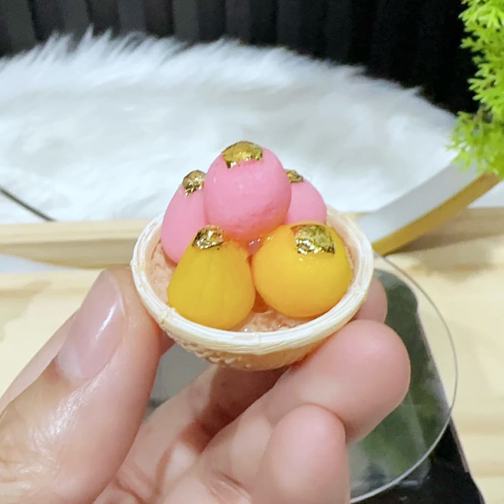 ของไหว้พระพิฆเนศ ตะกร้าโมทกะลาดูจิ๋ว น่ารักมากกกก รูปที่ 7