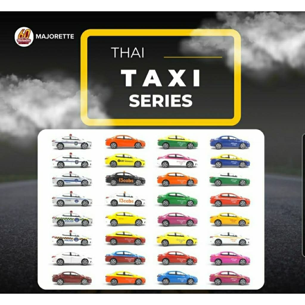 Majorette Thai Taxi ไทยแท็กซี่ ของใหม่ในแพ็ค รถมาจอเร็ตต์ รูปที่ 3