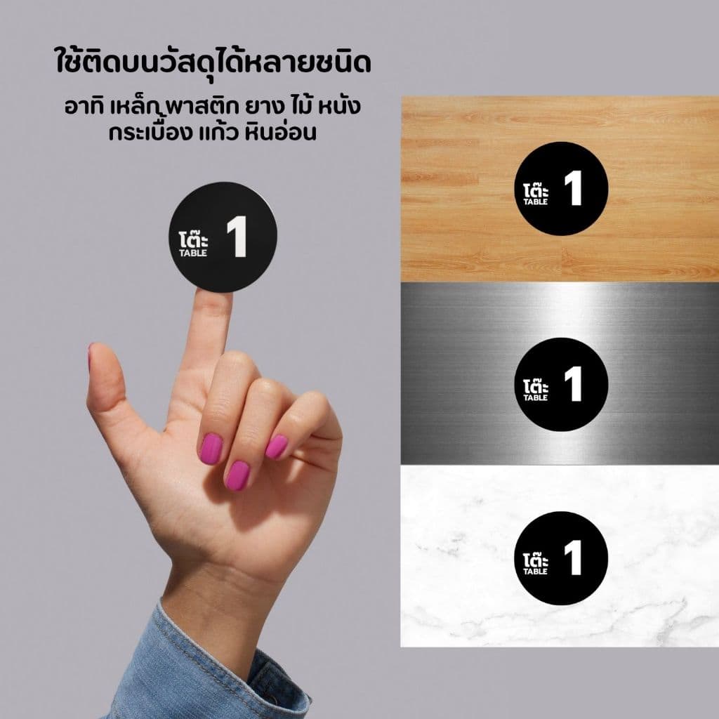 สติ๊กเกอร์รับเงิดสด งดเซ็น ป้ายหน้าร้าน เคาน์เตอร์แคชเชียร์ รูปที่ 2