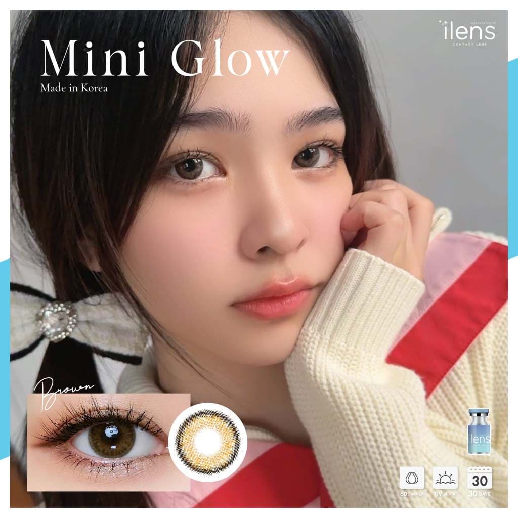 คอนแทคเลนส์ขนาดกลางMini Glow Brown/Gray รูปที่ 8