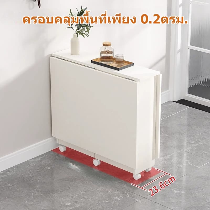 SEVENWOOD โต๊ะพับ โต๊ะในครัว โต๊ะกินข้าว โต๊ะสนาม โต๊ะยาว table100/120cm การพับได้ ประหยัดพื้นที่ แข็งแรงทนทาน รูปที่ 5