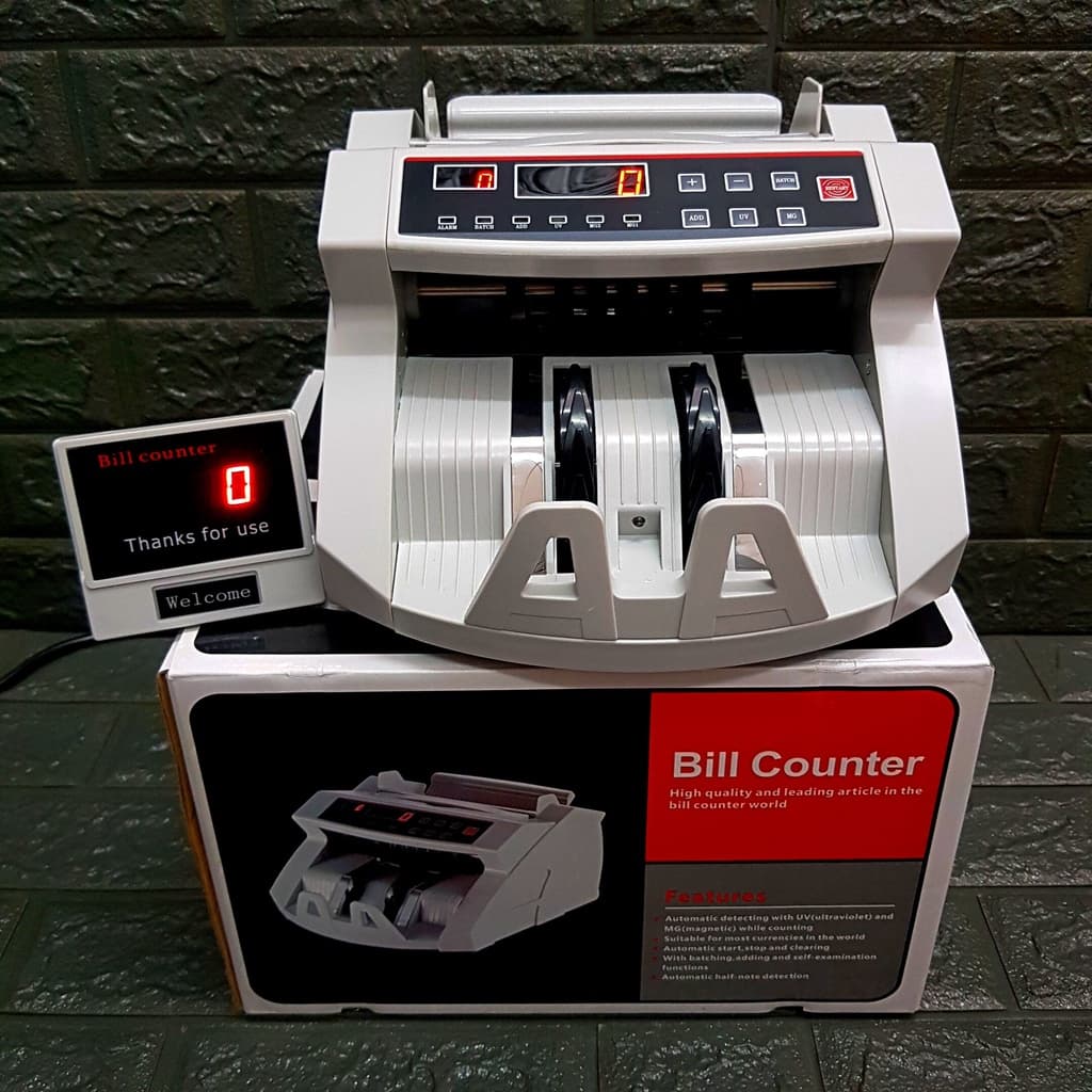 เครื่องนับเงิน ธนาคาร 2 in1 สามารถ นับแบงค์ นับธนบัตร Cash Counter นับเงินสด มีหน้าจอ LCD แยก เร็วและแม่นยำ รูปที่ 8