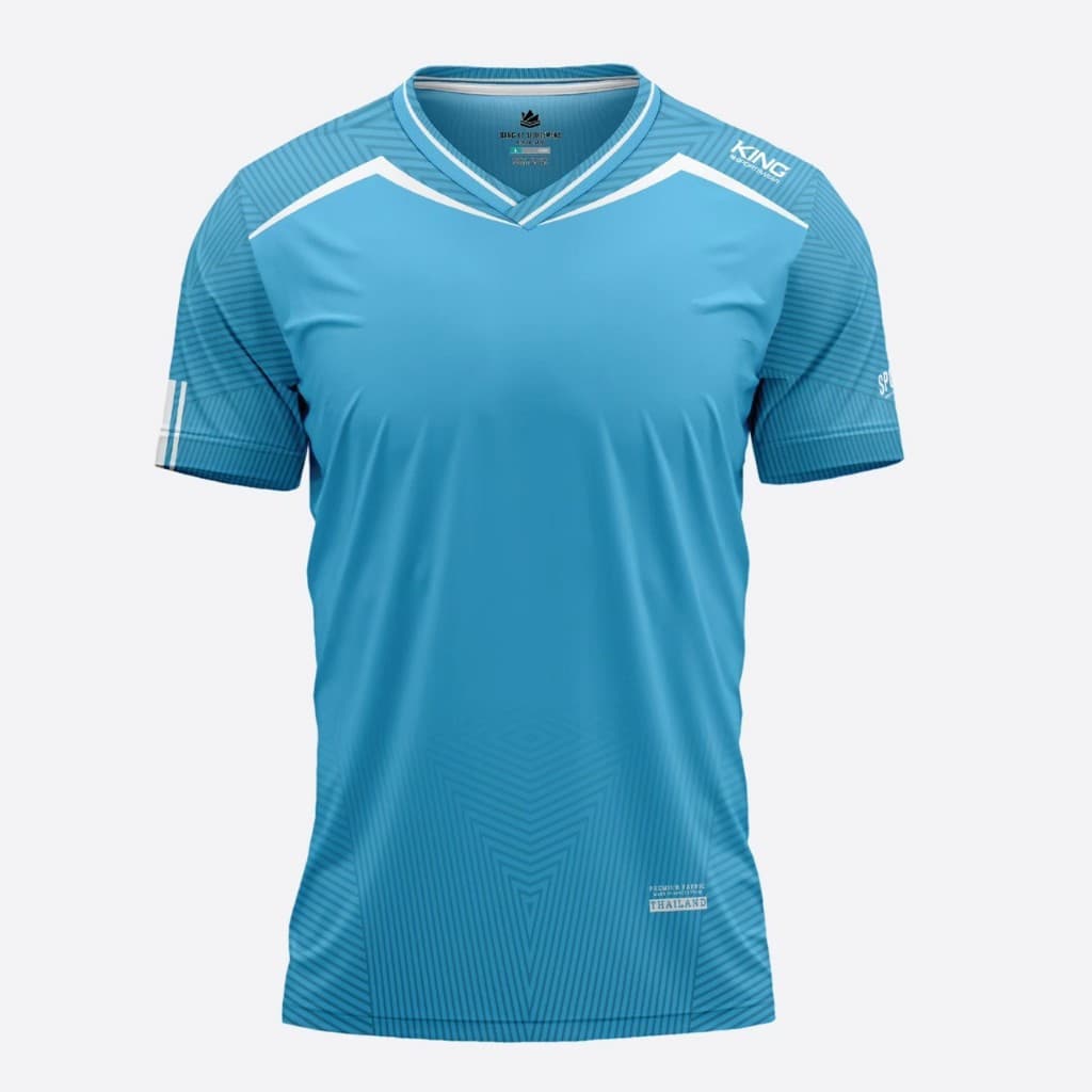 KING OF SPORTSWEAR เสื้อกีฬา พิมพ์ลายด้านหน้า แขน คอ เสื้อคอวี เสื้อออกกำลังกาย ชุดออกกำลังกาย รุ่น //V16 รูปที่ 5