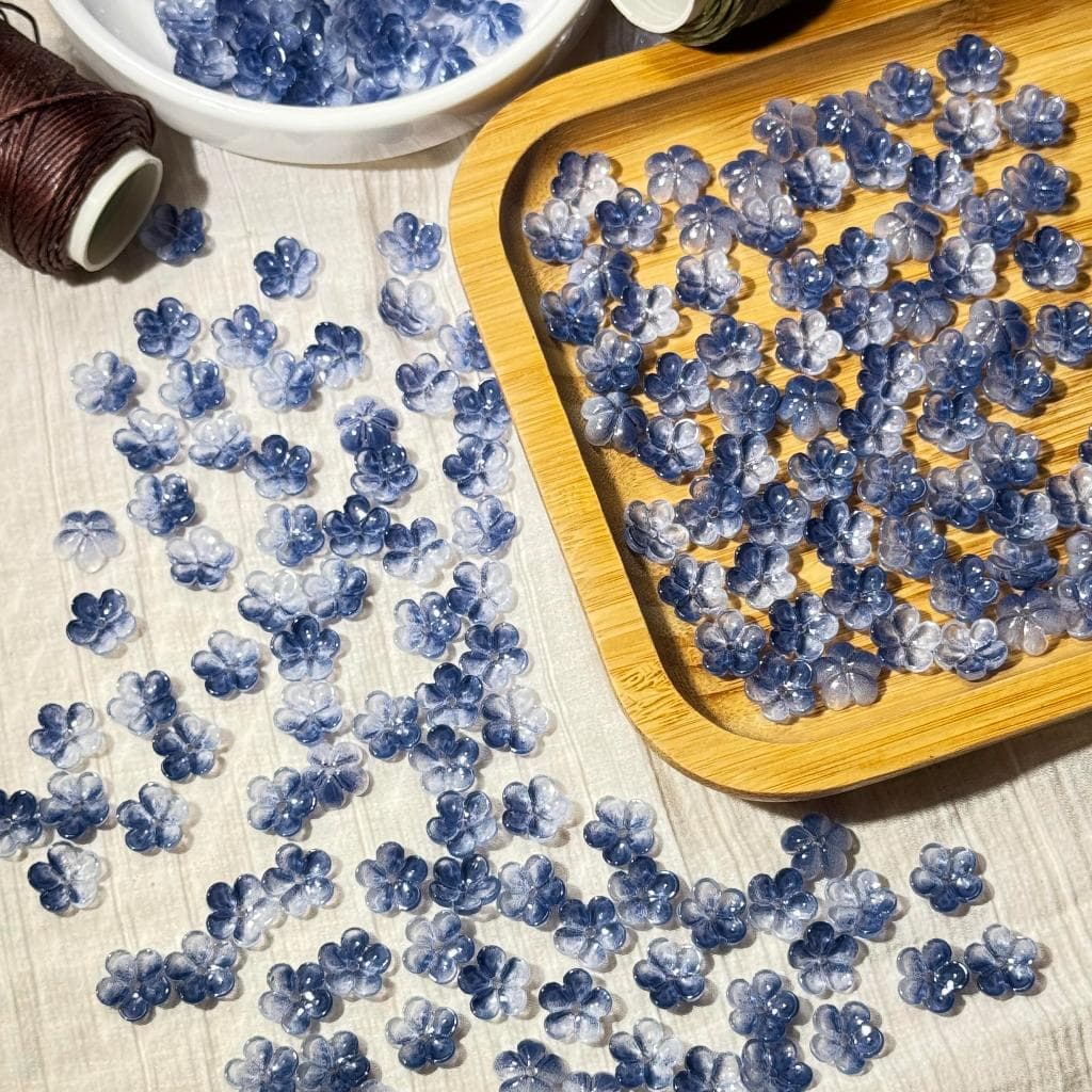 ดอกไม้แก้ว ลูกปัดแก้วดอกไม้ 10 ชิ้น 12 มิล DIY รูปที่ 1