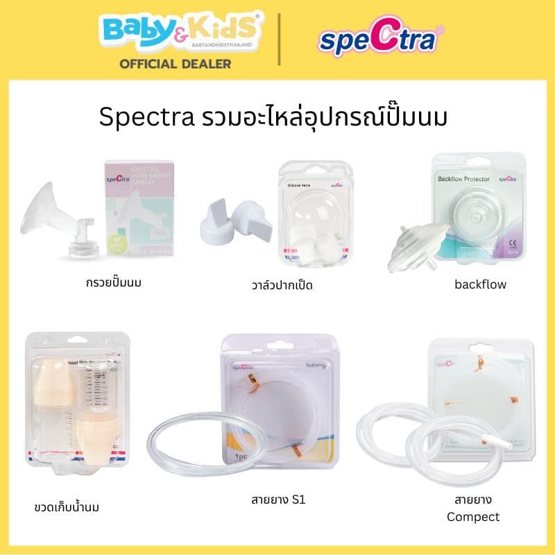 อะไหล่ปั๊มนม spectraSpectra อะไหล่ปั๊มนม spectra วาว์ลปากเป็ด Silicone Valve / 2กรวยปั๊มนม spectra รูปที่ 1