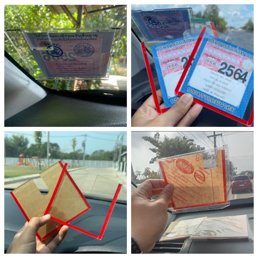 ผู้ถือฉลากภาษีถนนรถยนต์, กรอบสติกเกอร์รถอะคริลิค 3 มม., กรอบการทำงานของรถยนต์ที่มีความโปร่งใส รูปที่ 2