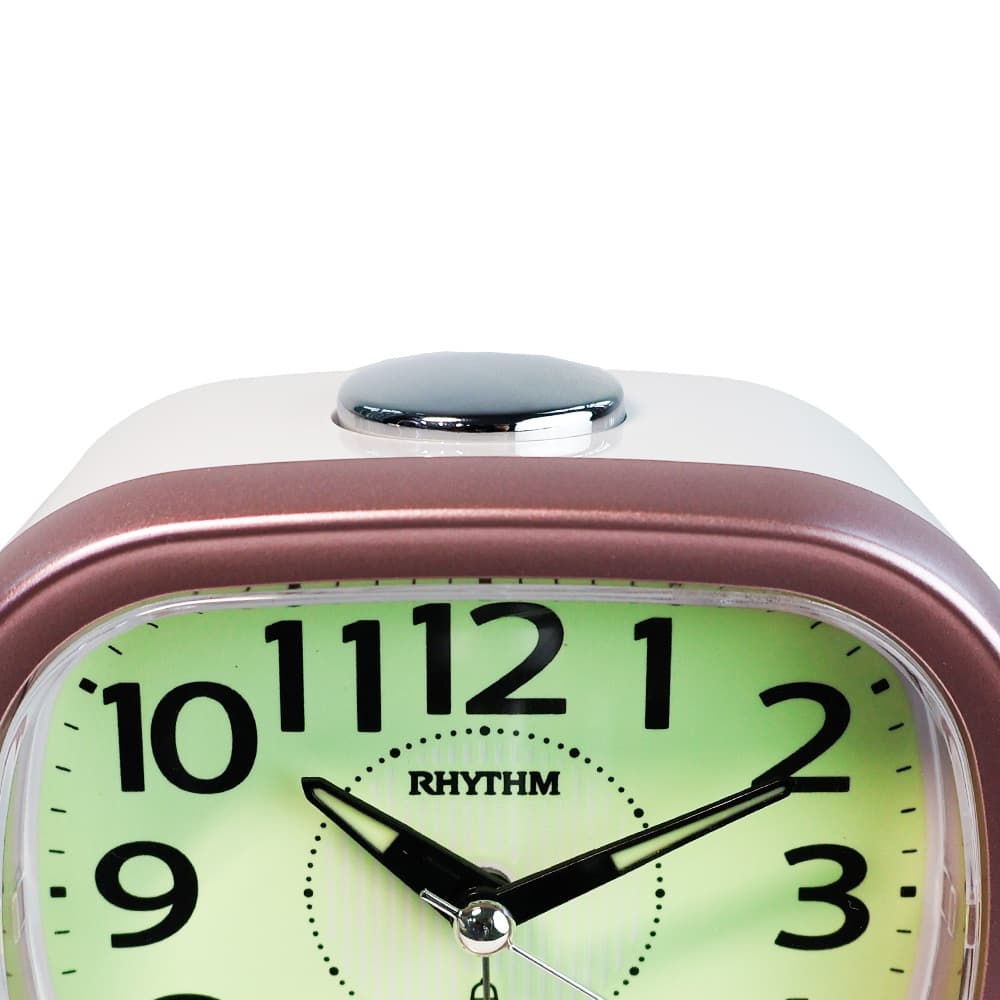 RHYTHM นาฬิกาตั้งโต๊ะ ตั้งปลุก เข็มเดินเงียบ ฐานกว้าง 11.4 ซม. CRA846 รูปที่ 3