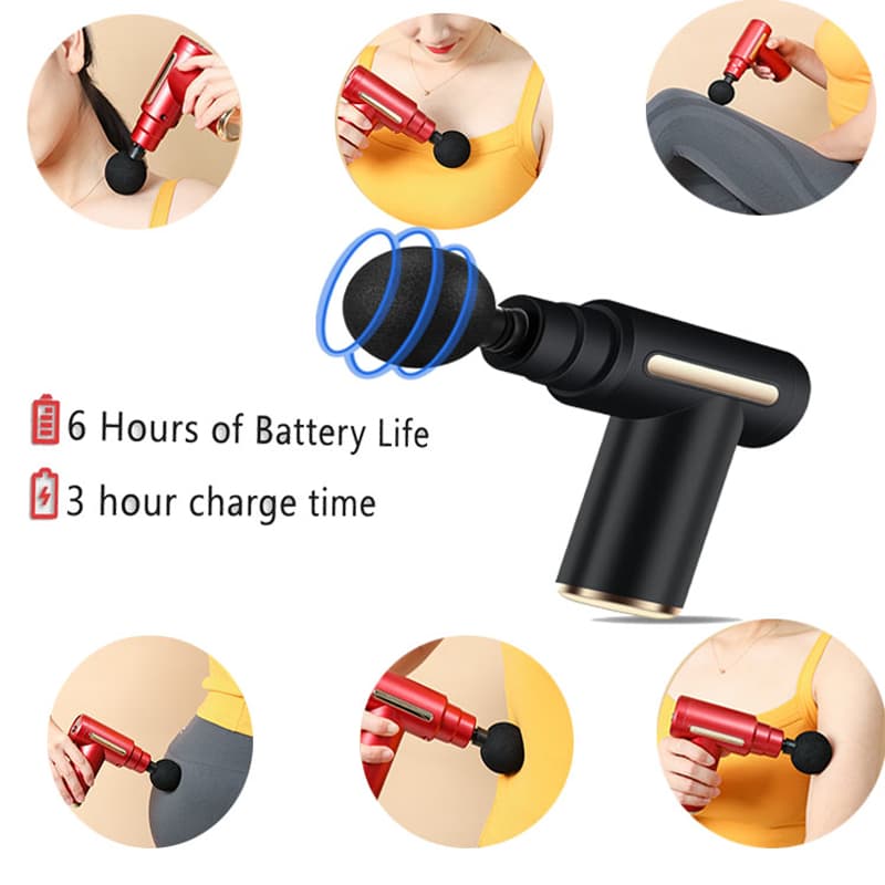 Massage gun บรรเทาอาการปวดกล้ามเนื้อ ออกฤทธิ์ตรงกลุ่มกล้ามเนื้อส่วนลึกเพื่อนวดปืนนวดไหล่ คอ หลัง แขน ขา รูปที่ 2