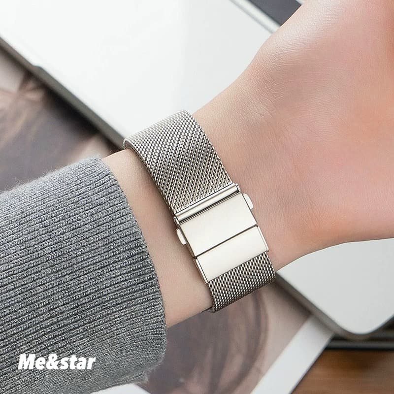 สายแม่เหล็ก เลสล็อค 49/41/42/46/45mm สไตล์นาฬิกาสำหรับ iWatch 10 9 ultra 8 7 6 SE 5 4 สแตนเลส,สายสําหรับ Apple Watch รูปที่ 6