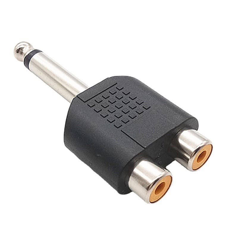 ปลั๊กไมค์ MONO 6.35 mm แจ็คแปลง 6.35 มม.ตัวผู้ เป็น RCA ตัวเมีย 2 ช่อง สำหรับต่อเครื่องเสียง มิกซ์ แอมป์ รูปที่ 6
