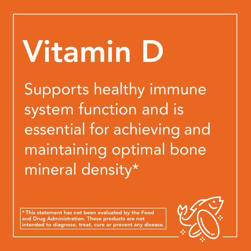 NOW Vitamin D3 1,000 IU / 5,000 IU วิตามินดี3 Cholecalciferol | บำรุงกระดูก ภูมิคุ้มกัน | ฉลาก USA รูปที่ 5