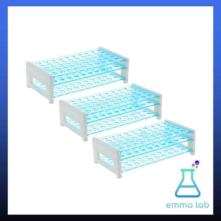 ที่วางหลอดทดลอง พลาสติก สำหรับใช้ในห้องปฏิบัติการ Blue Plastic Test Tube Rack รูปที่ 2