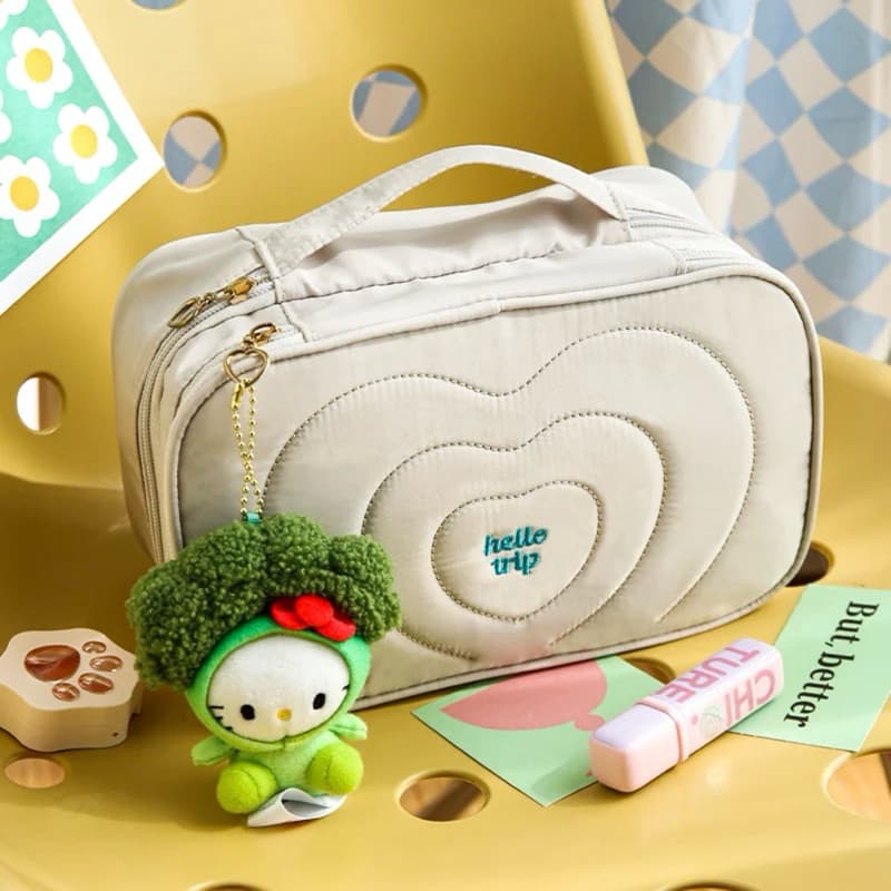ร้าน กระเป๋าเครื่องสำอาง Hello Trip น่ารักตรงปก พกพาสะดวก จุของได้เยอะ รูปที่ 3