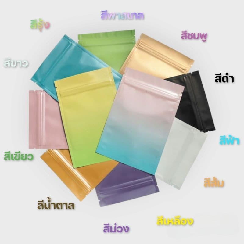 10ใบถุงซองซิปล้อกแบบทึบ 2ด้านก้นแบน7×10 8×12 10×15 12×18 15×22 รูปที่ 6