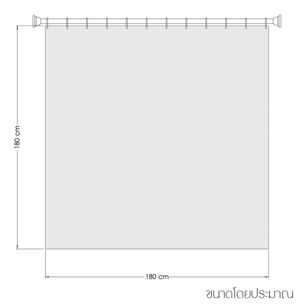 WSP ผ้าม่านห้องน้ำเนื้อผ้า ขนาด 180x180 cm. รุ่น SCP-23 รูปที่ 3