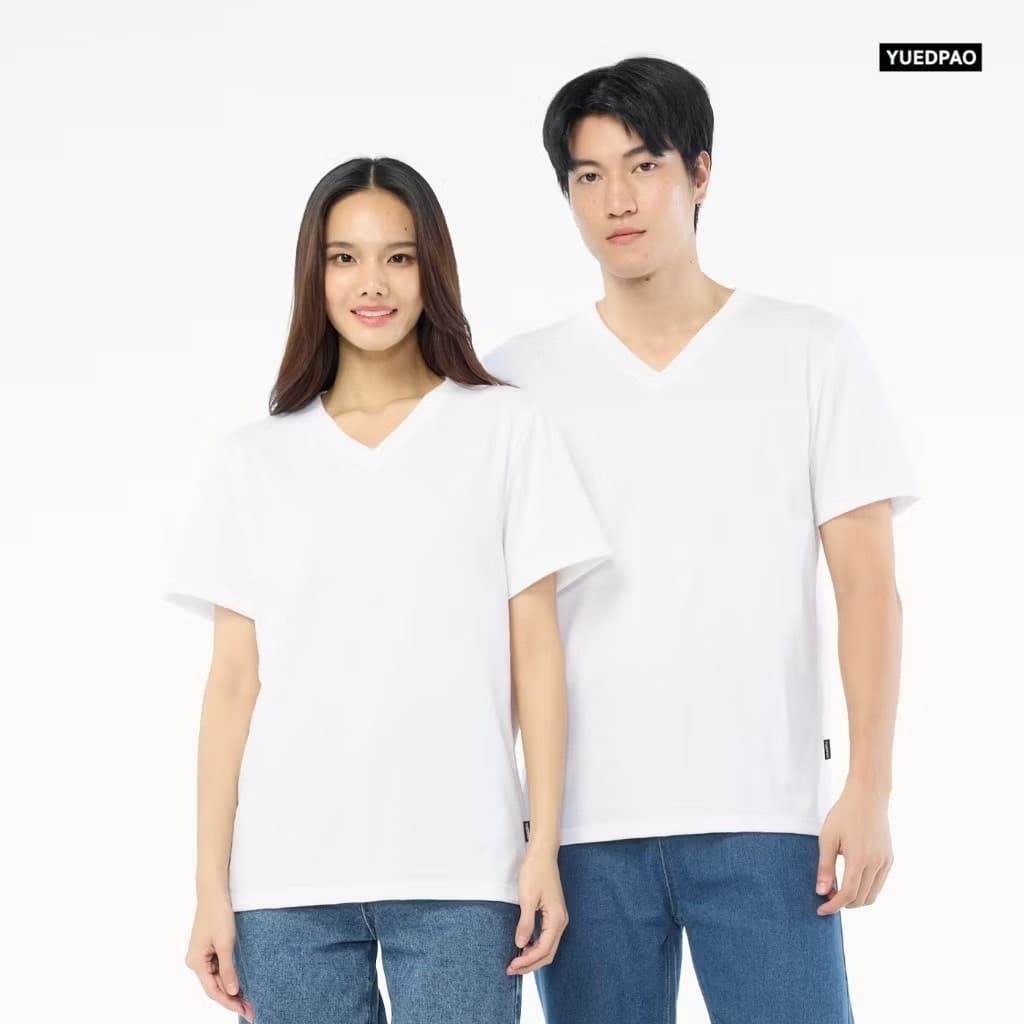 Yuedpaoเสื้อยืดคอวี ไม่ย้วย รุ่น Ultra Soft Non-Iron Set Basic_คอวี รูปที่ 2