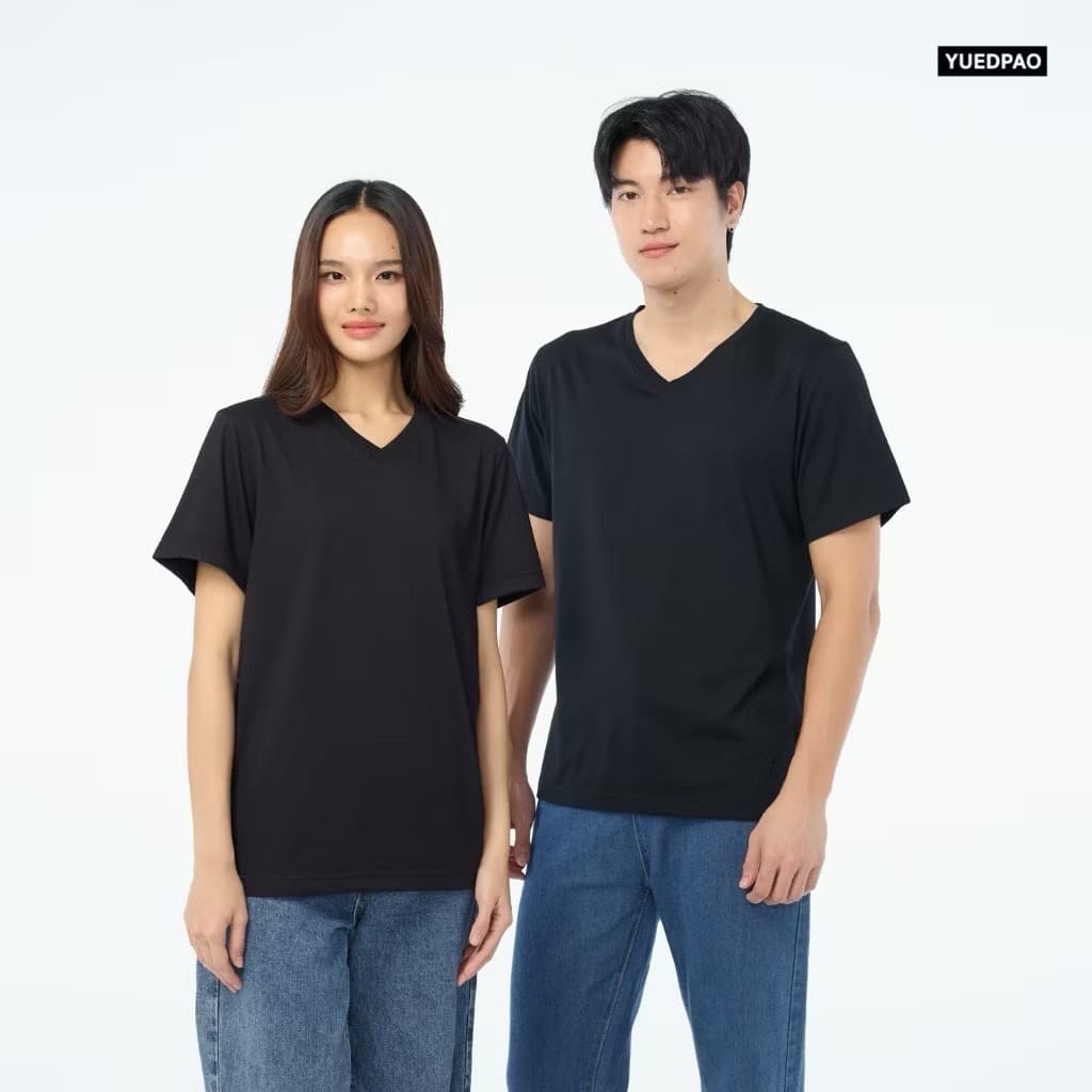 Yuedpaoเสื้อยืดคอวี ไม่ย้วย รุ่น Ultra Soft Non-Iron Set Basic_คอวี รูปที่ 4