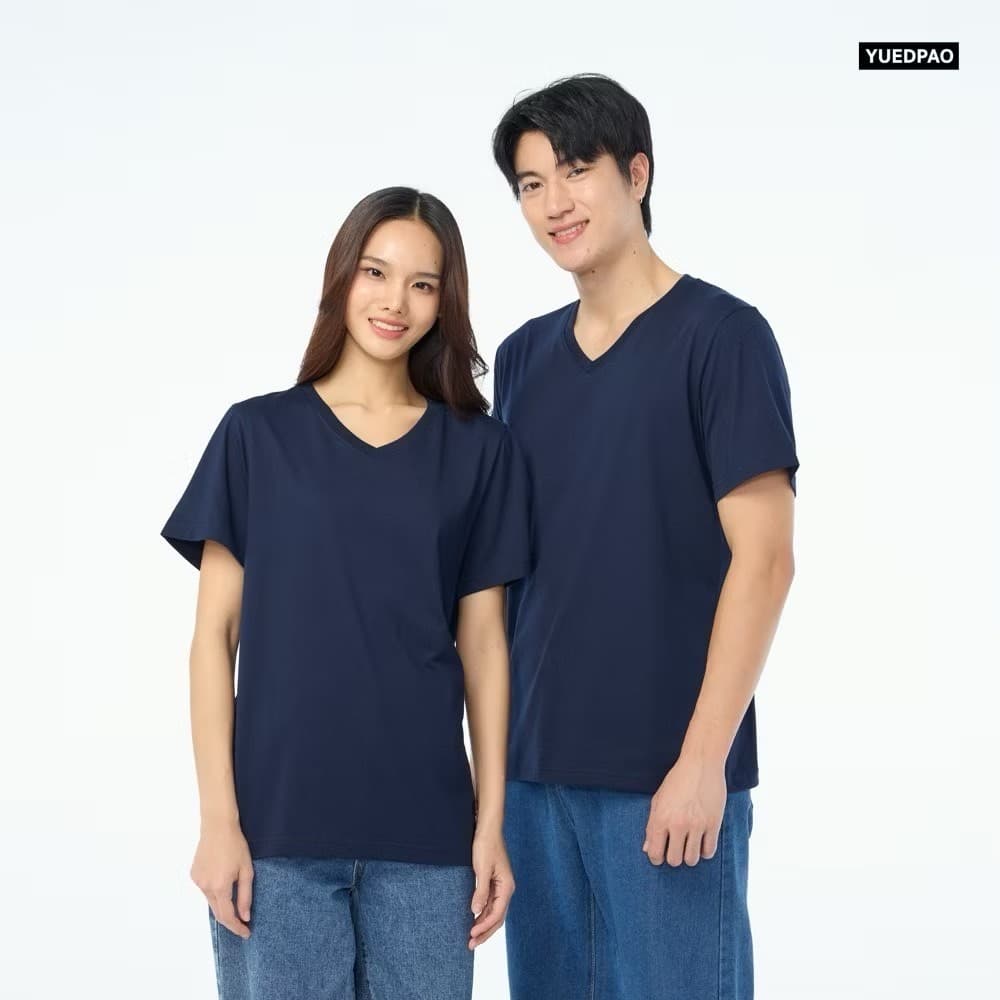Yuedpaoเสื้อยืดคอวี ไม่ย้วย รุ่น Ultra Soft Non-Iron Set Basic_คอวี รูปที่ 5
