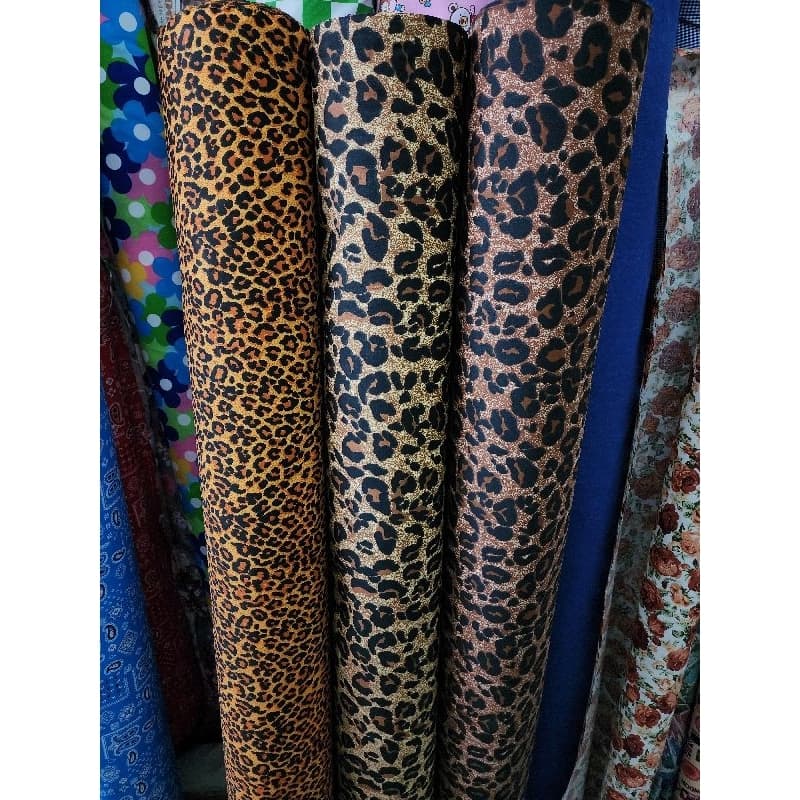 ผ้าคอตตอน ทีซี ลายเสือ สุดสาคร ฤาษี เสือโคร่ง เสือดาว หน้ากว้าง 110-115cm รูปที่ 5