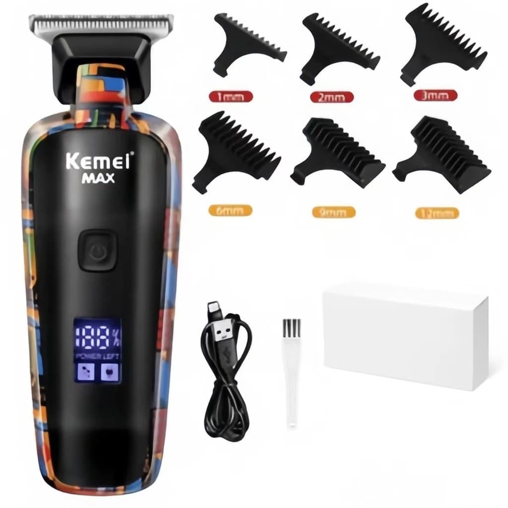 KEMEI ตัดผม KM-809A แบตเตอเลี่ยนตัดผม ปัตตาเลี่ยนตัดผม แบตเตอเลี่ยนไร้สาย รูปที่ 9