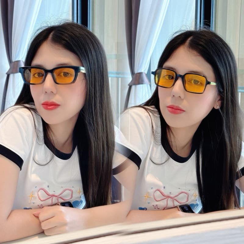 มีส่งด่วน แว่นแฟชั่น แว่นตากันแดด สีเหลือง มีเก็บเงินปลายทาง COD รูปที่ 7