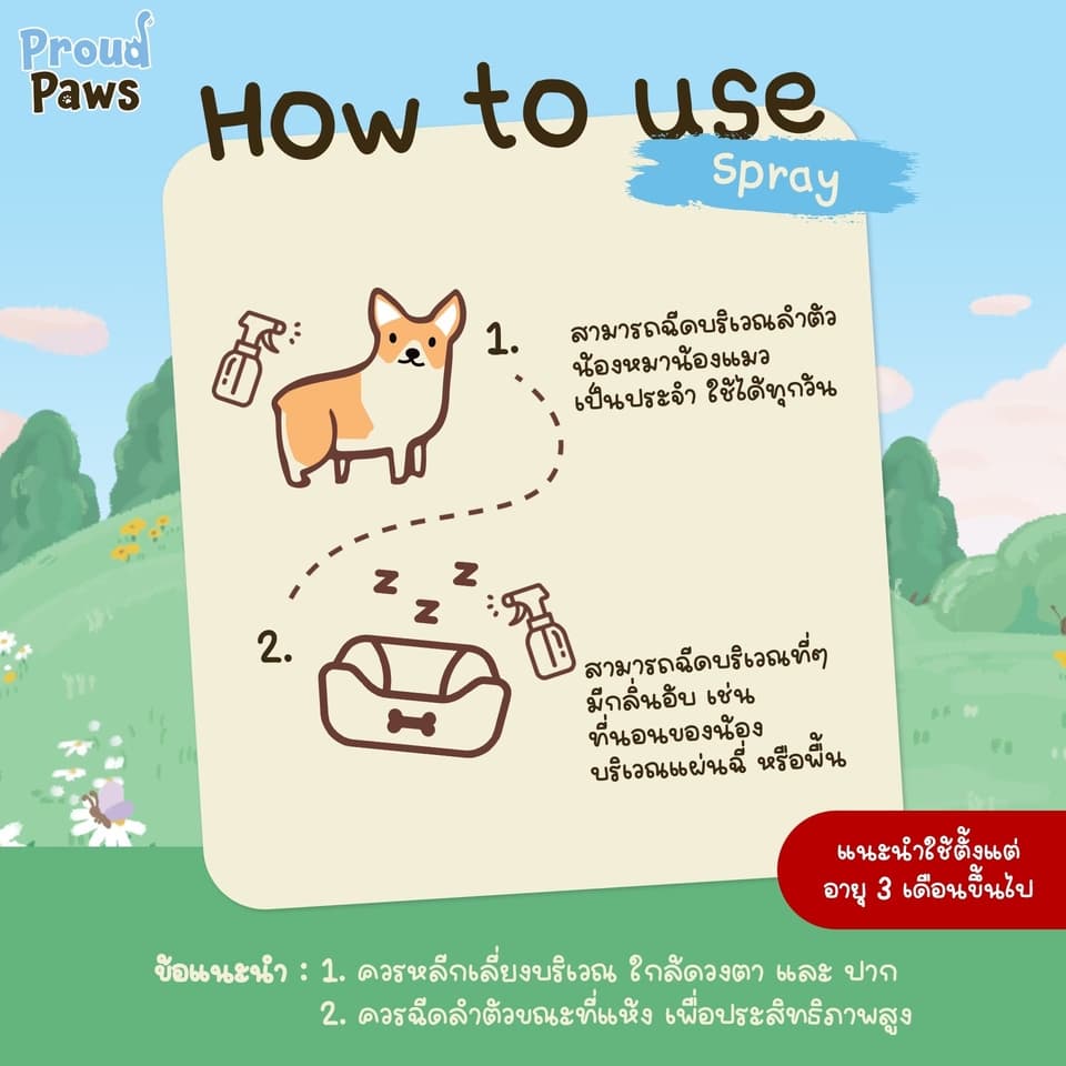 สเปรย์น้ำหอมระงับกลิ่น แบรนด์พราวพาว สูตรอ่อนโยน สารสกัดจากธรรมชาติ 3 กลิ่น หอมละมุนชื่นใจ รูปที่ 9