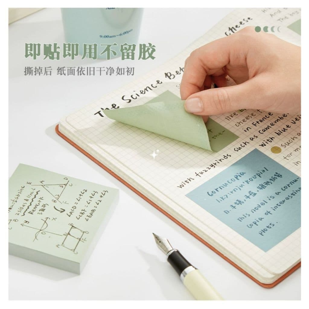 กระดาษโน้ต มีกาวในตัว รุ่น Premium sticky note กระดาษสีพาสเทล 100 แผ่น มีหลายสี หลายแบบ รูปที่ 6