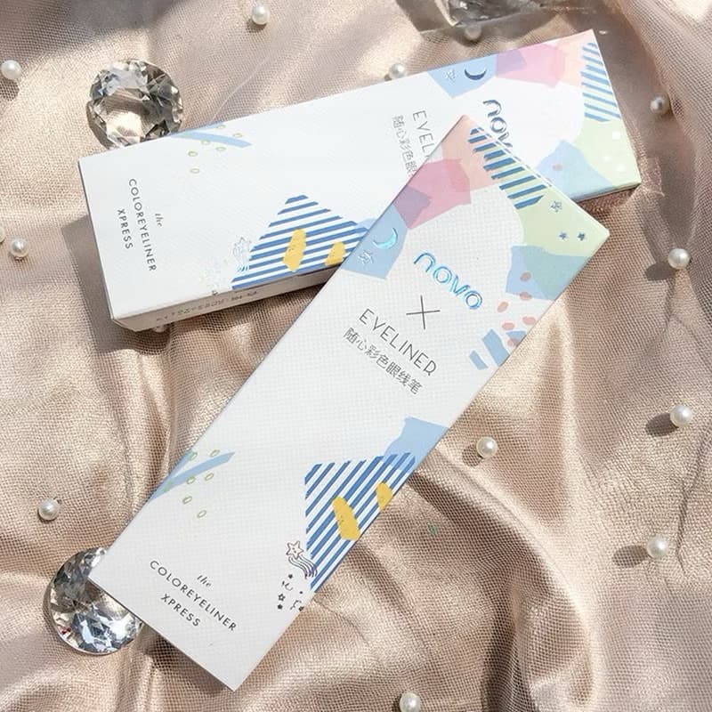S-30NOVO Color Eyeliner อายไลเนอร์หัวพู่กัน 0.1 มม. สีสดชัด เส้นคมเรียวสวย ติดทนนาน กันน้ำ ไม่เลอะระหว่างวัน รูปที่ 9