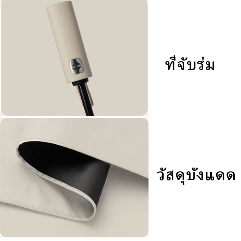 ร่มกันUV umbrella ร่มพับ กันฝน ร่มuv Automati เลือกได้ 7 สี ร่ม 24 Ribs UPF50+ 23นิ้ว รูปที่ 8