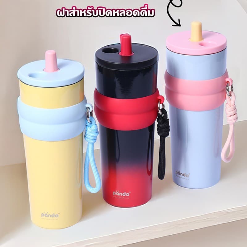 PANDA Colorful แก้วเก็บอุณหภูมิ แก้วเก็บความเย็น 810ml 30OZ แก้วน้ำเก็บความเย็น แก้วเก็บอุณหภูมิ ขวดน้ํา เก็บความเย็น รูปที่ 1