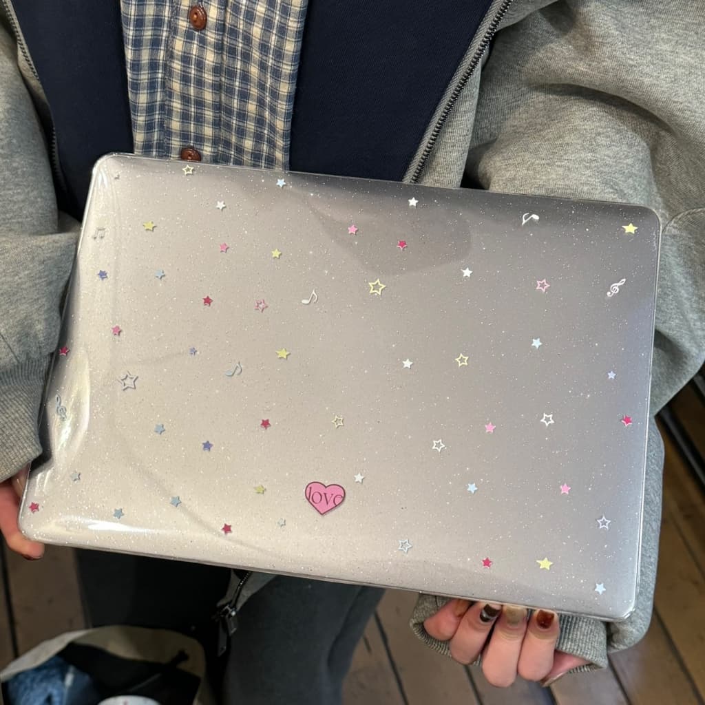 Shesell เคส macbook Musical Notes Stars Air13/15 M5 Pro13 Neo13 เคสสำหรับแมคบุ๊คใส รูปที่ 4