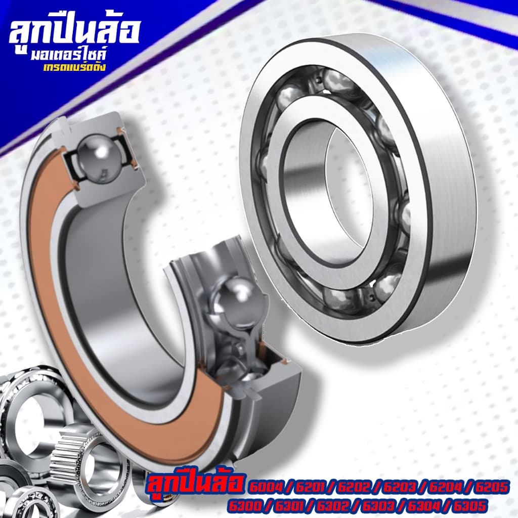 ลูกปืนล้อ เกรด A เบอร์ 6004 / 6200 / 6201 / 6202 / 6203 / 6204 / 6205 / 6300 / 6301 / 6302 / 6303 / 6304 / 6305 รูปที่ 3