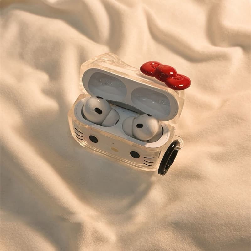 Hello Kitty เคสแอร์พอต คิตตี้ airpods4 , airpods pro2 ,airpods3 , airpods pro ใช้ได้ น่ารักมากมีที่ห้อย รูปที่ 6