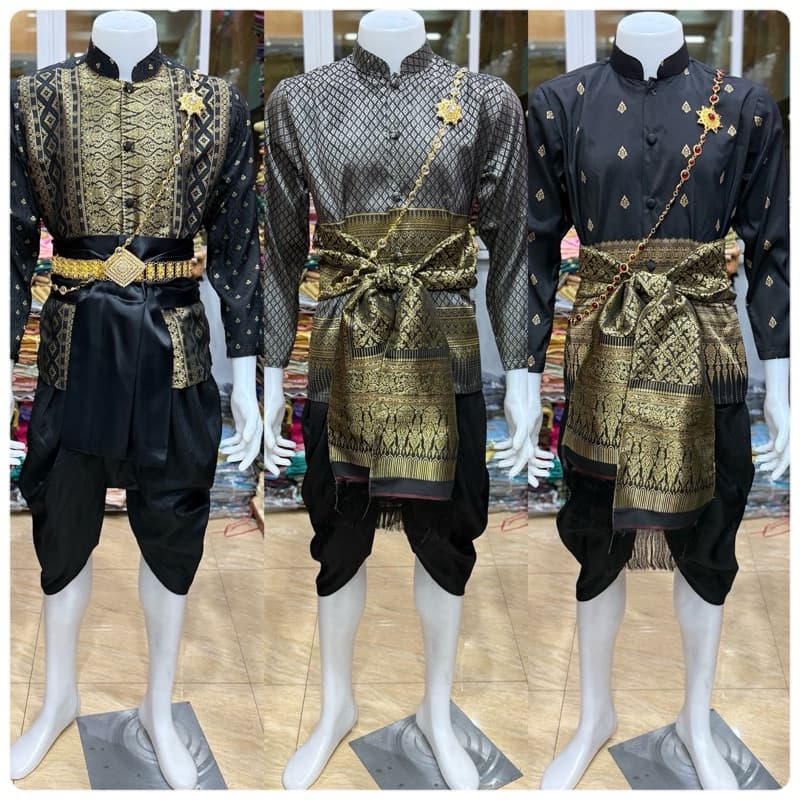 ชุดไทยผู้ชาย เซตสีดำ ดูหล่อ ดูเท่😎🥰