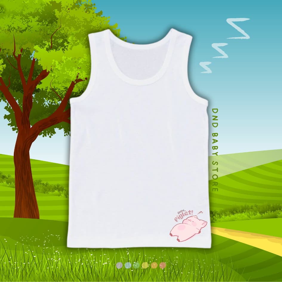 เสื้อซับในเด็ก เสื้อกล้ามเด็กลาย สัตว์นอน Animal Sleep Zoo นุ่มระบายอากาศได้ดี ไซส์ 1-11ปี #เสื้อกล้าม รูปที่ 6