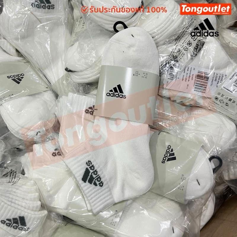 ถุงเท้าข้อสั้น/ครึ่งแข้ง ADIDAS CUSHIONED SPORTSWEAR แพ็ค/3คู่ สินค้าของแท้ ป้ายไทย IA3946 รูปที่ 3
