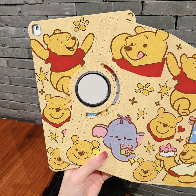 ส่งในพื้นที่เคสป้องกัน iPad หมุนได้ 360° Winnie Pooh เหมาะสำหรับรุ่น gen9 Air4/5 Gen11 Air8 11 รูปที่ 6