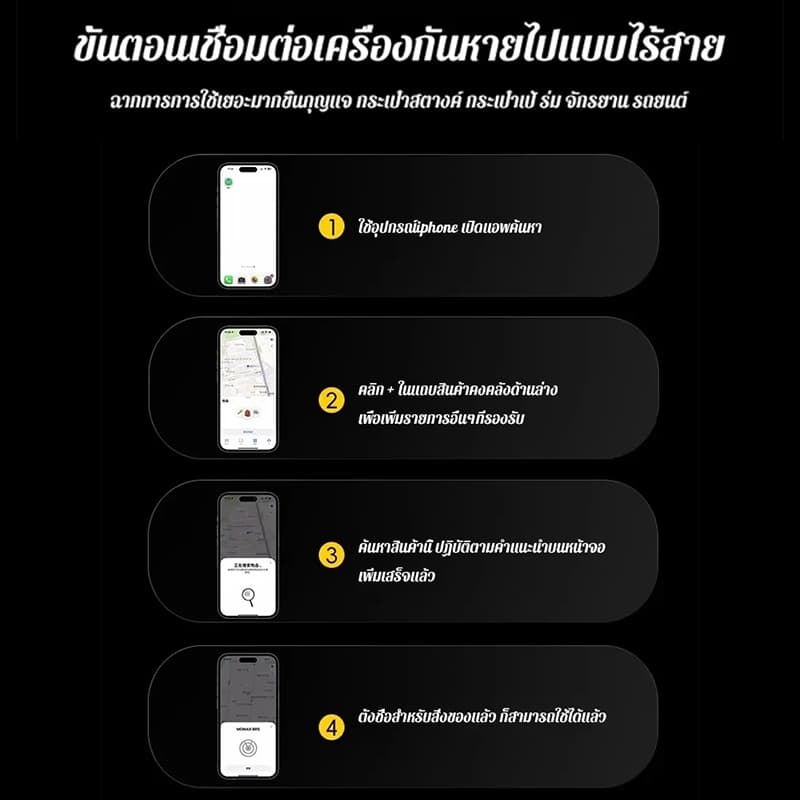 GPS ไม่ต้องติด เหมาะใช้กับ Apple ค้นหาตำแหน่ง สิ่งของ ป้องกันการสูญเสีย สมาร์ท GPS Tracker Mini Tag สําหรับ รูปที่ 8