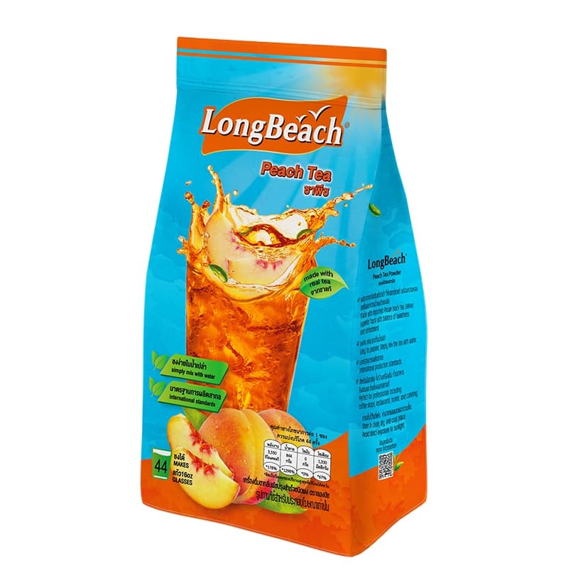 ผงชงชาพีช ตราลองบีช 900 กรัม ชาพีช Longbeach Peach Tea ชา ผงชง ผงชาพีช รูปที่ 3