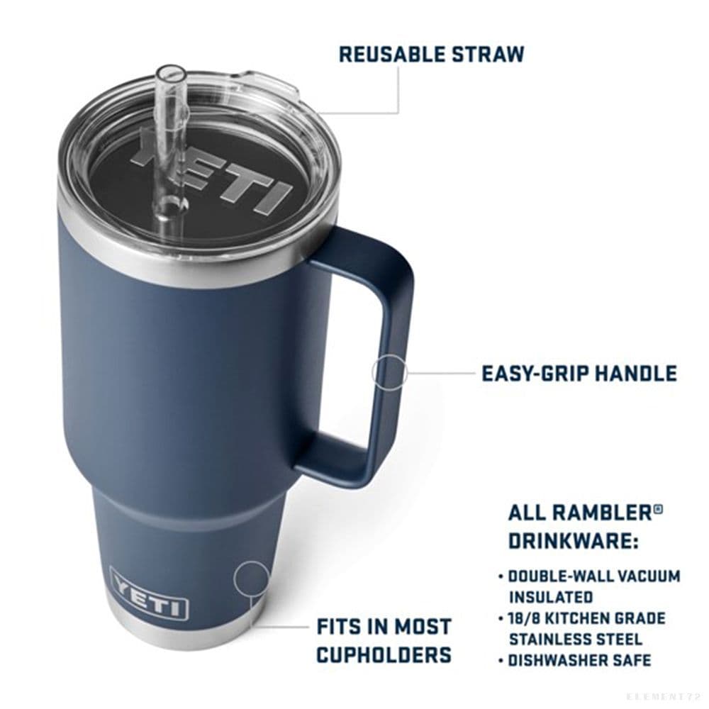 YETI RAMBLER 42 OZ MUG WITH STRAW LID ลิขสิทธิ์แท้ แก้วเก็ยความเย็น เยติ 42 ออนซ์ รูปที่ 3
