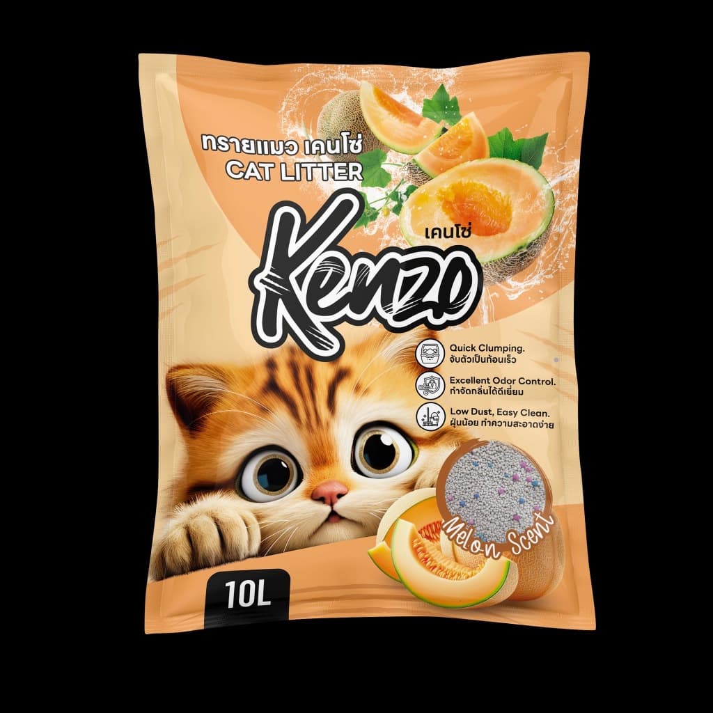 ทรายแมว Kenzo 10 ลิตร 4 ถุง = 40 ลิตร ทรายแมวคุณภาพดี เคนโซ่ จับก้อนดี รูปที่ 9