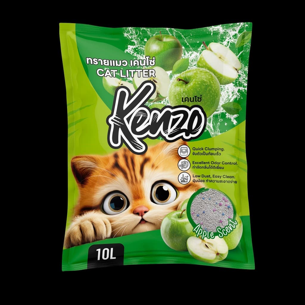 ทรายแมว Kenzo 10 ลิตร 4 ถุง = 40 ลิตร ทรายแมวคุณภาพดี เคนโซ่ จับก้อนดี รูปที่ 6