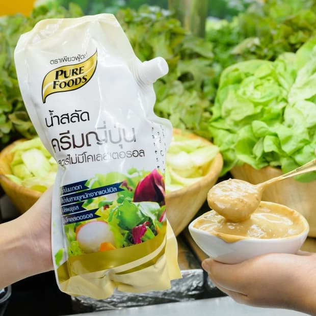 น้ำสลัด ขนาด 500-1000g น้ำสลัดไขมันต่ำ น้ำสลัดครีม เครื่องปรุง น้ำสลัดเพียวฟู้ดส์ รูปที่ 2