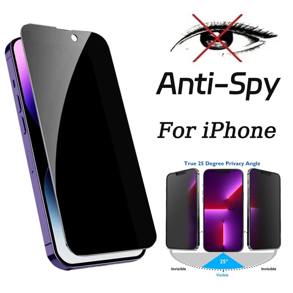 ฟิล์มป้องกันความเป็นส่วนตัว For iPhone 17 11 12 13 14 15 16 Pro Max 7 8 14 15 Plus X XR XS Max 12 13 Mini SE 2020 2022 รูปที่ 1