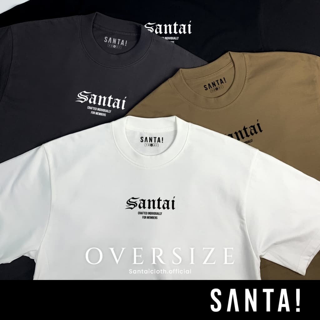 SANTAi | เสื้อยืดทรง Oversize "Logo" Collection 3 ทรงสวย ผ้าหนา คอไม่กว้าง รูปที่ 2