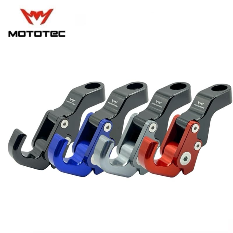 MOTOTEC MT-HO02 ตะขอเเขวนของแบบติดรูกระจก สำหรับมอเตอร์ไซด์ ตะขอแขวนหมวกกันน๊อค วัสดุอลูมิเนียม รูปที่ 4