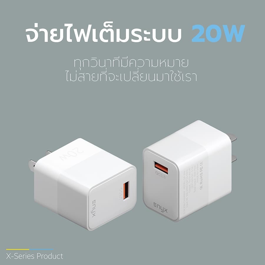 ENYX ชุดชาร์จ รุ่น S-2Xs Fast Charge สายชาร์จ 3.1A / 18W For L/ Micro /Type-C S2X ที่ชาร์จ ชาร์จไว รูปที่ 6