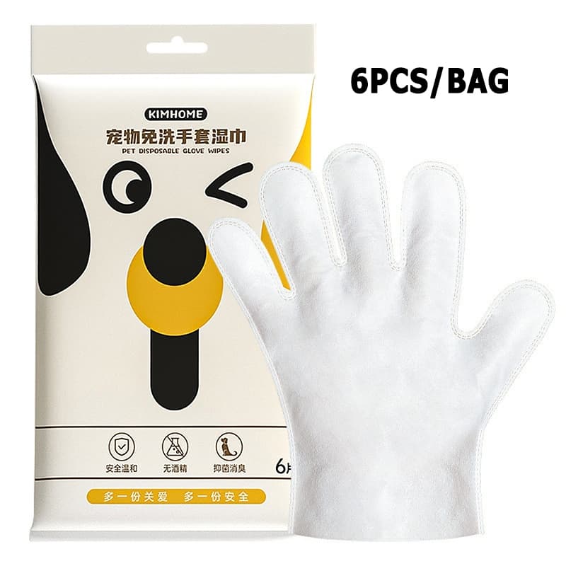 Pet Assistant ถุงมือสัตว์เลี้ยงแบบใช้แล้วทิ้ง ถุงมือสปา ถุงมืออาบน้ำแมว สุนัข ไม่ระคายเคืองผิว 6pcs รูปที่ 9