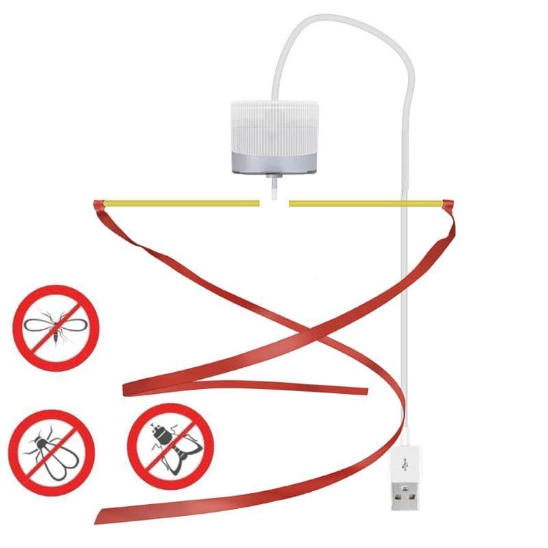 ขายดี พัดลมไล่แมลงวัน USB แรงลมสม่ำเสมอ ครอบคลุมกว้าง ใช้ได้ในร่ม / กลางแจ้ง ป้องกันแมลงวันตอมอาหาร รูปที่ 3