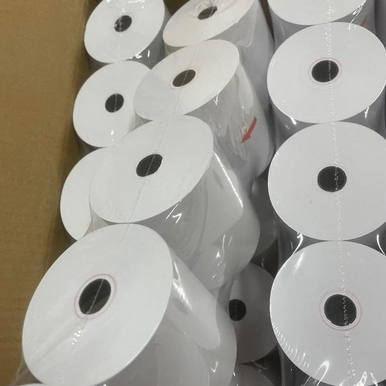 80*80 mm บิลใบเสร็จ กระดาษบิล กระดาษใบเสร็จ ใบปะหน้าพัสดุ กระดาษความร้อน กระดาษแคชเชียร์ รูปที่ 2